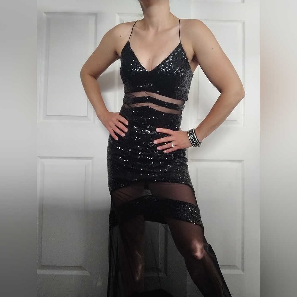 La Pateau Formal Sequin Dress Black 8
